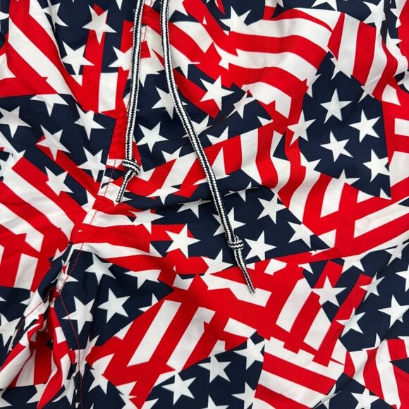 Speedo American Flag Swimming Trunks Patriotic July 4th Red White & Blue Mens XL - Picture 3 of 11